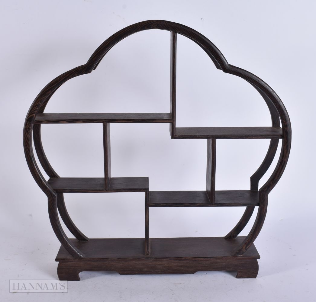 A CHINESE CARVED WOOD SNUFF BOTTLE DISPLAY STAND. 30 cm x 25 cm. (1 of 5)