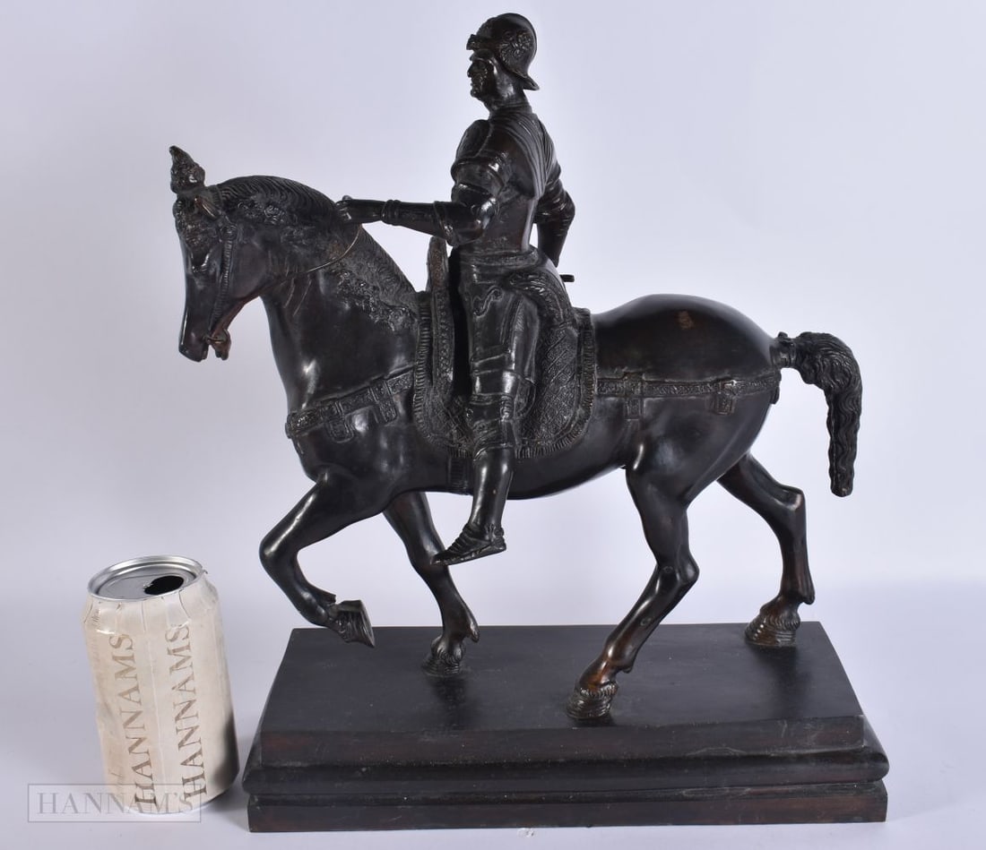 A 19TH CENTURY GRAND TOUR FIGURE OF A BARTOLOMEO COLLEONI After Andrea Del Verrocchios original. 38 (1 of 14)