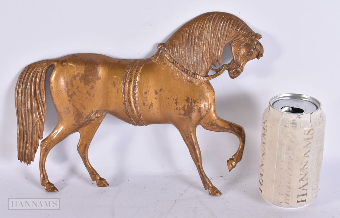 AN UNUSUAL 19TH CENTURY GRAND TOUR BRONZE EQUESTRIAN HORSE. 28cm x 18 cm. (1 of 5)