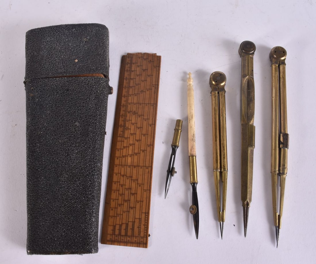 A GEORGE III SHAGREEN ETUI. 18 cm x 6 cm. (1 of 3)