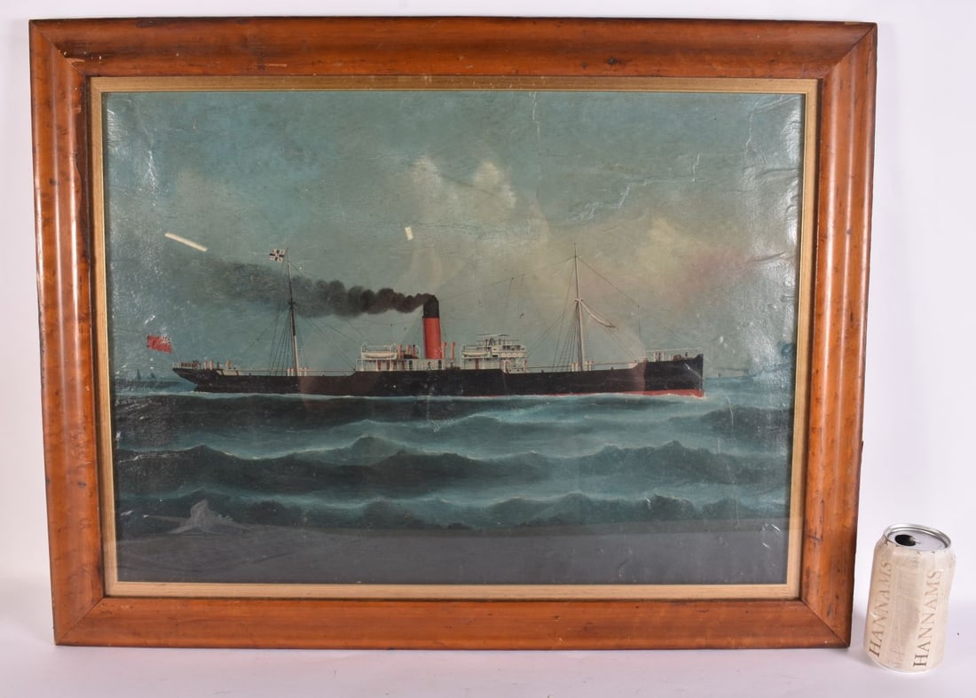 English School (19th Century) Oil on canvas, Maritime interest. 70 cm x 52 cm, image 55 cm x 40cm. (1 of 7)
