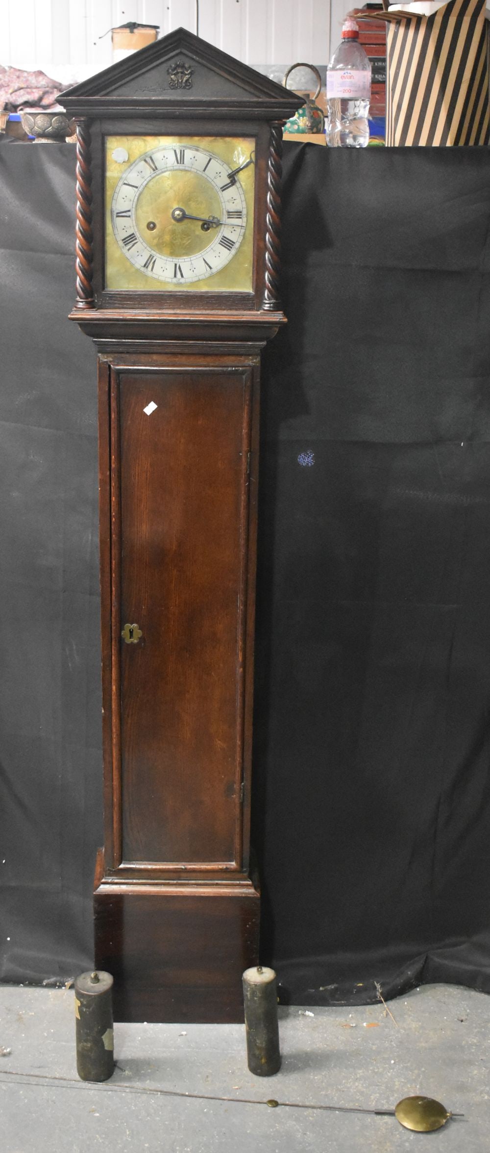 A 19TH CENTURY LONGCASE CLOCK. 180cm x 35cm x 21cm (1 of 6)