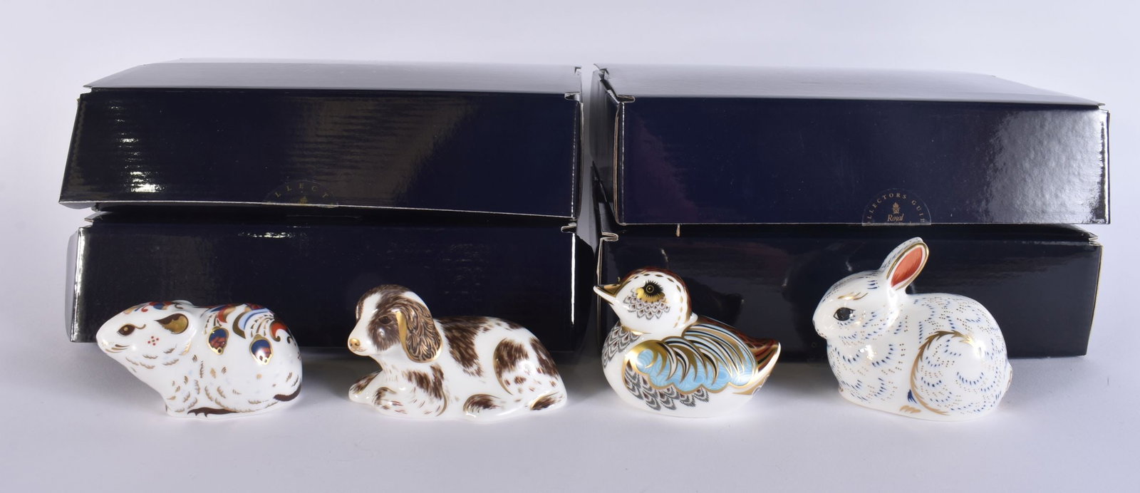 FOUR ROYAL CROWN DERBY COLLECTORS GUILD PAPERWEIGHTS. (4) (1 of 3)