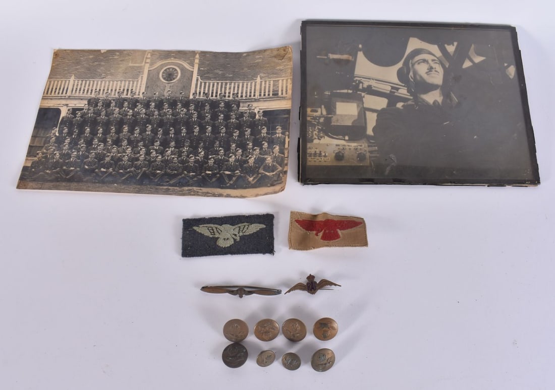 A COLLECTION OF WWII MILITARY EPHEMERA including patches, pins etc. (qty) (1 of 3)