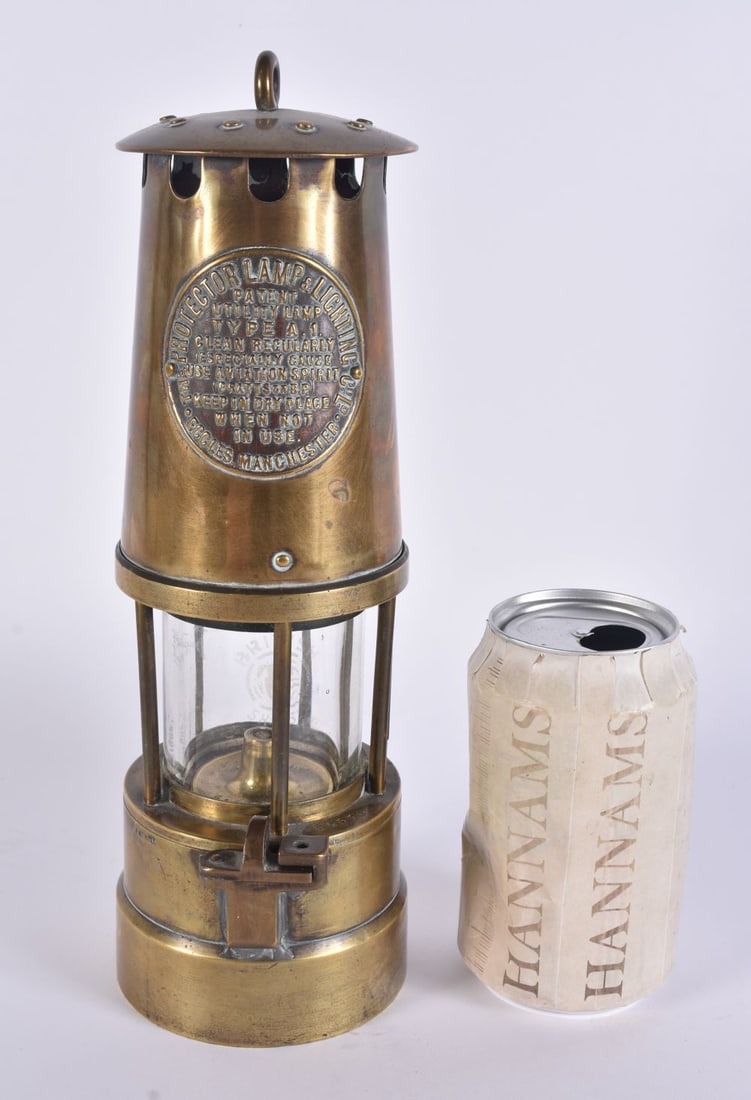 AN ECCLES MINING PROTECTOR LAMP. 27cm high. (1 of 6)