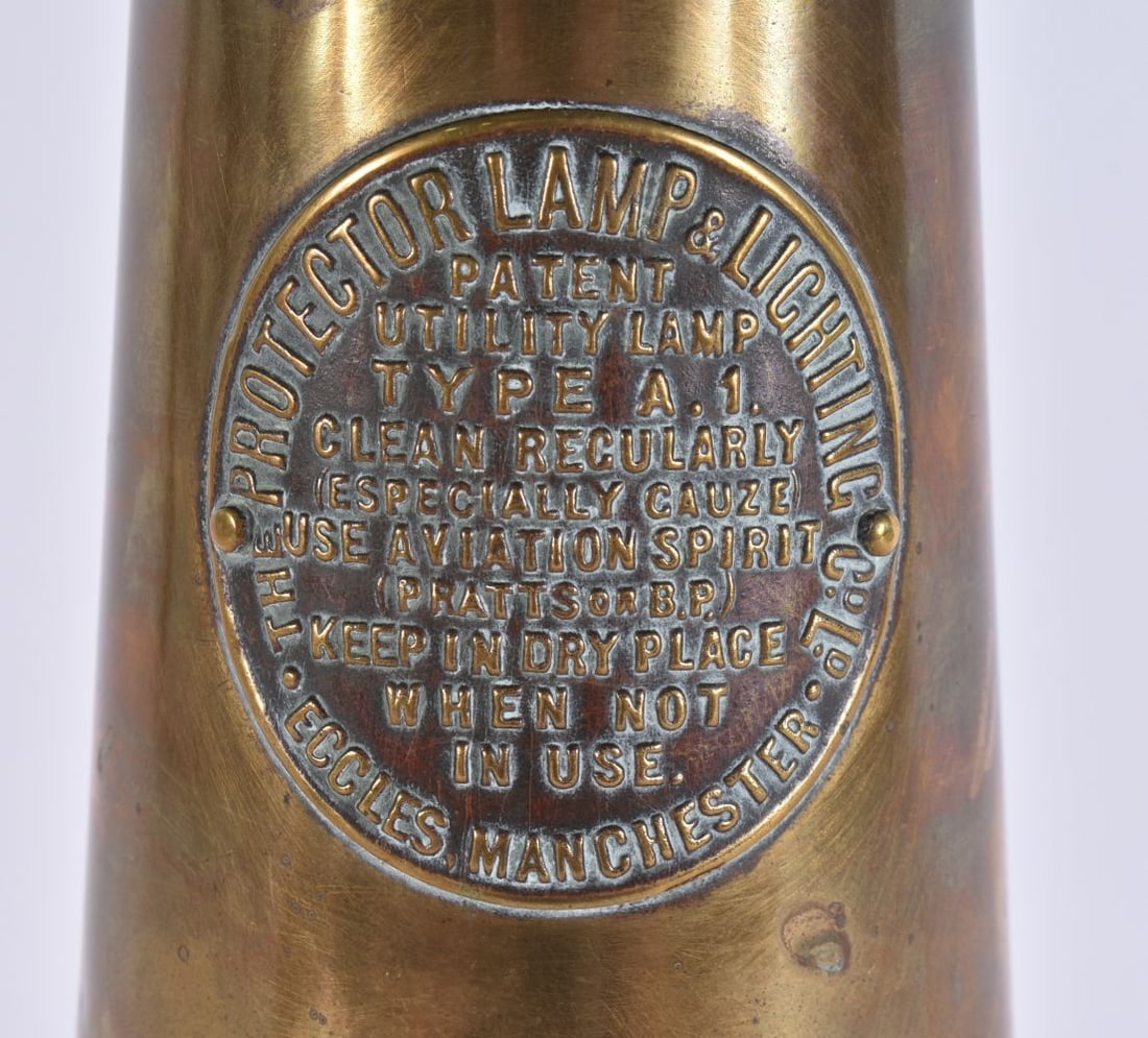 AN ECCLES MINING PROTECTOR LAMP. 27cm high. - 2