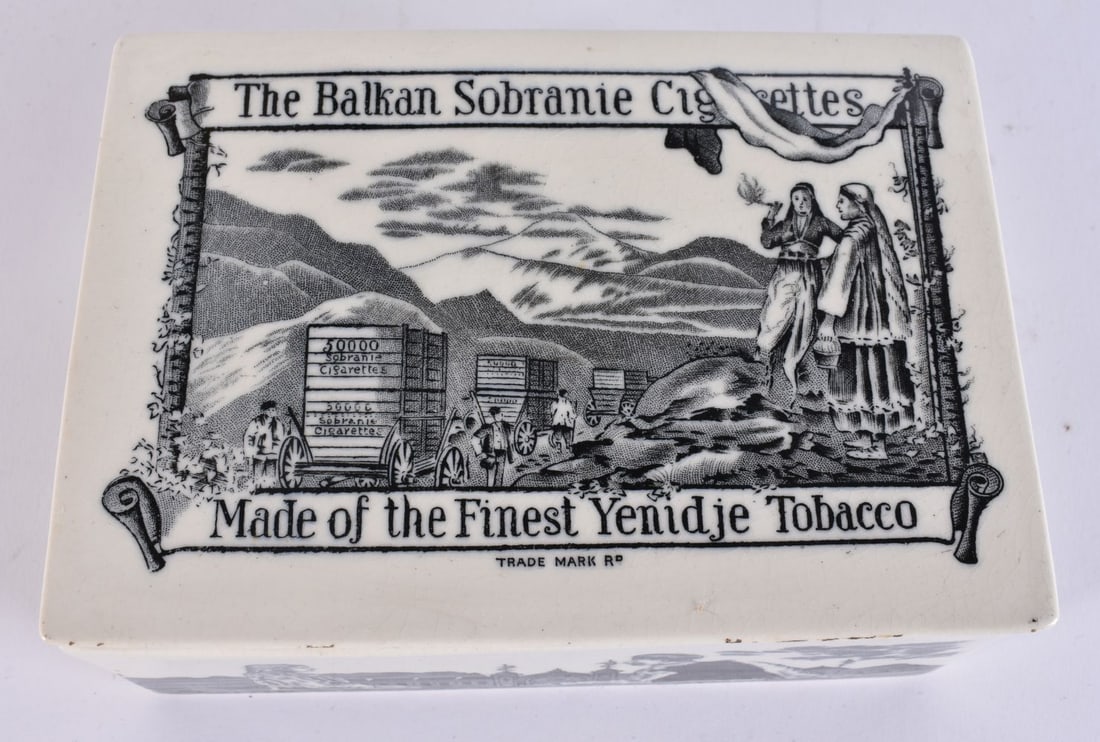 AN UNUSUAL 19TH CENTURY BALKAN SOBRANIE CIGARETTE TOBACCO BOX. 15 cm x 11 cm.: AN UNUSUAL 19TH CENTURY BALKAN SOBRANIE CIGARETTE TOBACCO BOX. 15 cm x 11 cm.