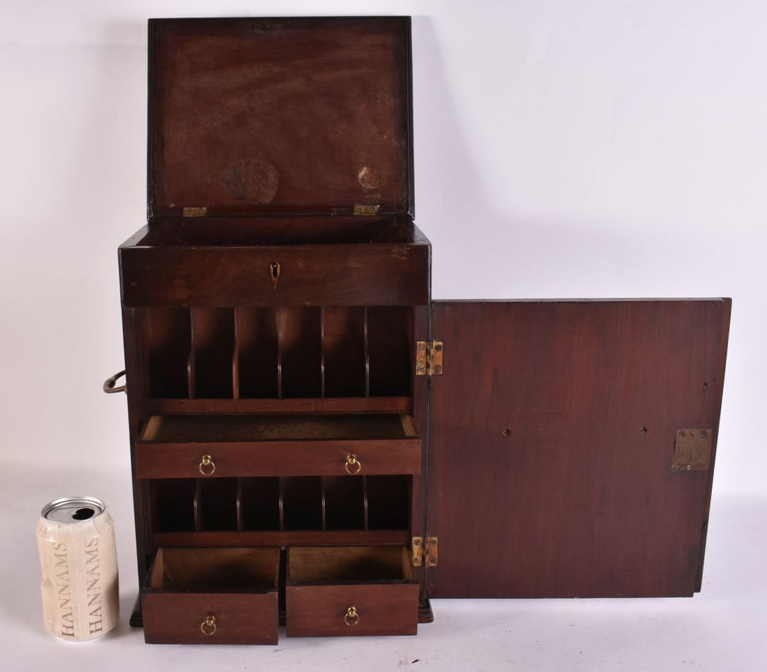 A LOVELY VICTORIAN DESK STATIONERY CABINET with fitted interior. 35 cm x 25cm x 18 cm. (1 of 6)