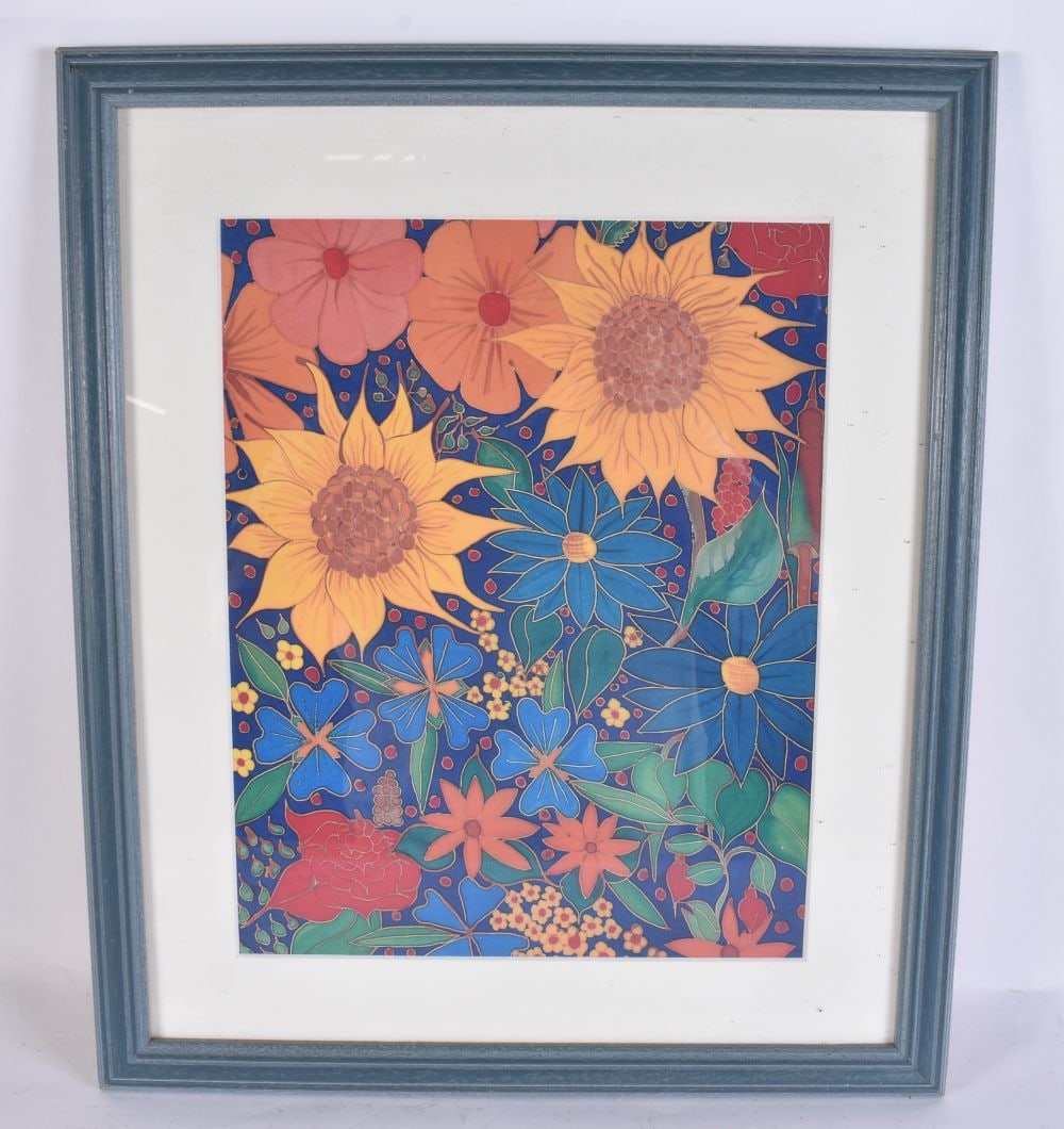 Tom Yendel - Flowers, modern British school watercolour on paper, framed and glazed, 35 cm x 28cm.: Tom Yendel - Flowers, modern British school watercolour on paper, framed and glazed, 35 cm x 28cm.