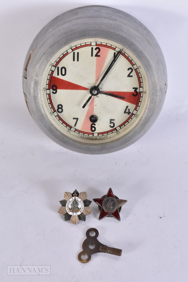 Soviet Wind Up Vostok S-Chm Ship / Submarine Clock, Order Of Patriotic War etc. (qty) (1 of 6)