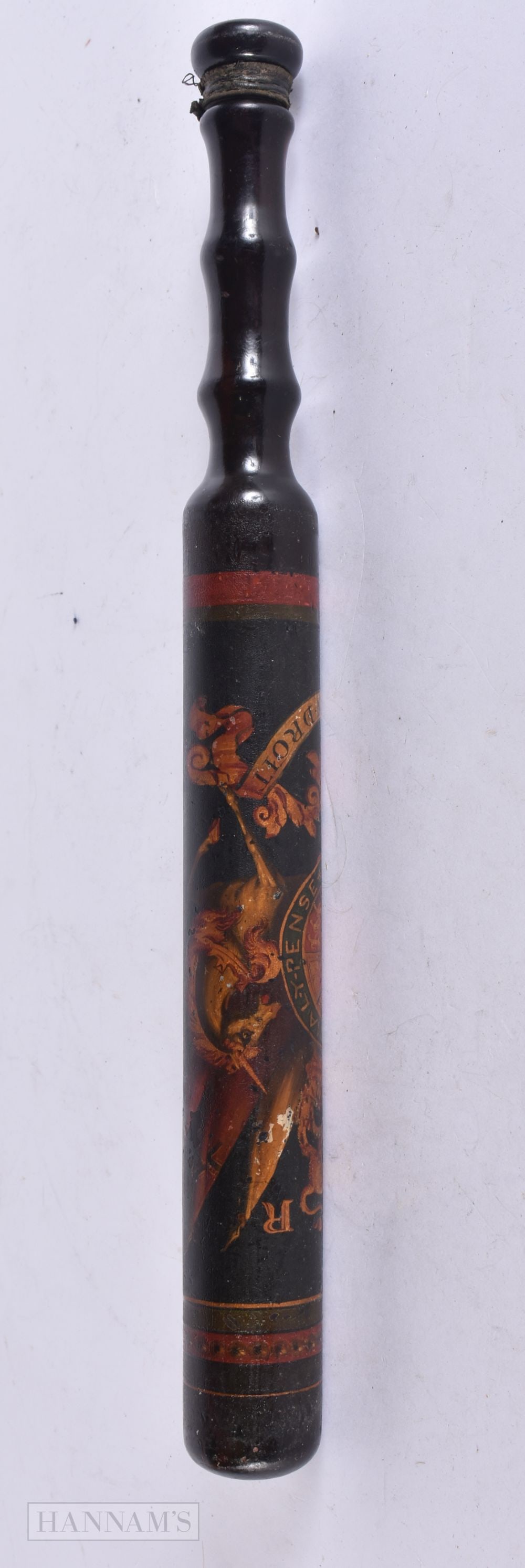 William IV Police Batton Antique Hand Painted. 33 cm long. (1 of 6)