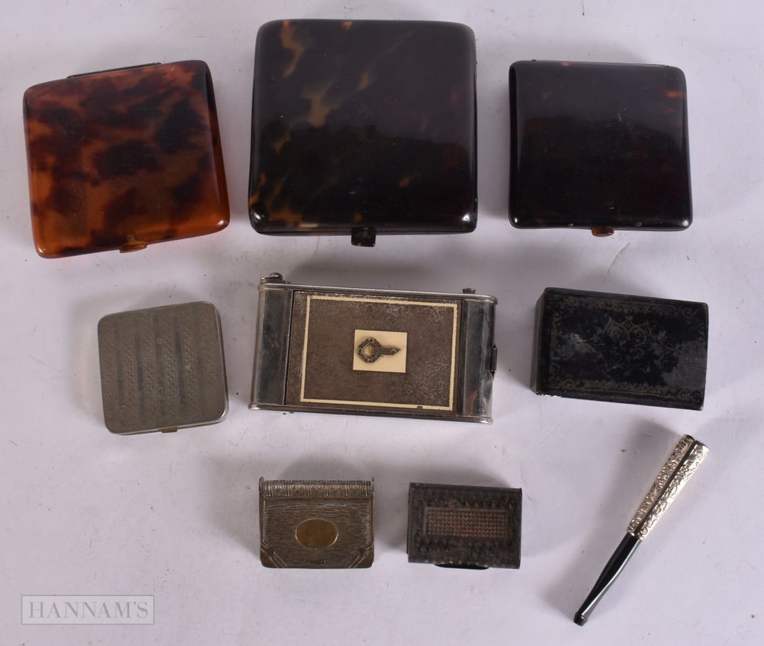 Antique Tobacciana Collectables Inc Tortoise Shell Cigarette Case Etc (1 of 5)