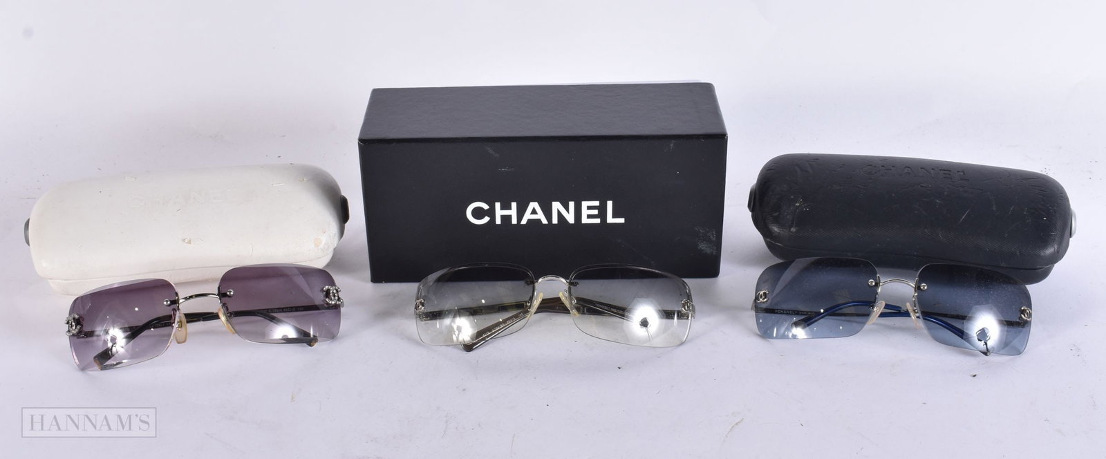 Chanel Designer Sunglasses Cased. (3) WE ARE UNABLE TO OFFER IN-HOUSE SHIPPING ON THIS LOT TO USA A (1 of 10)