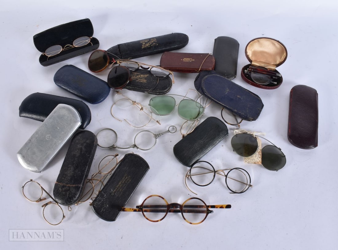Vintage / Antique Eyeglasses Job Lot Cased Loose Leather Tortoiseshell. (qty) (1 of 4)