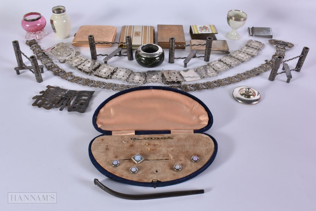 ASSORTED COLLECTABLES including a belt, vesta cases etc. (qty) (1 of 4)