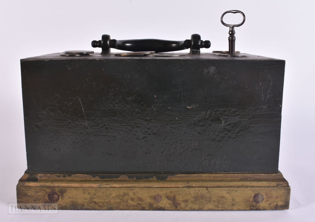 A CHARMING VICTORIAN SAFE with inner safety box inside. 22 cm x 16 cm. (1 of 5)