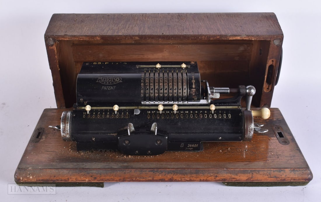 A VINTAGE MULDIVO CALCULATOR. 38 cm x 15 cm.: A VINTAGE MULDIVO CALCULATOR. 38 cm x 15 cm.