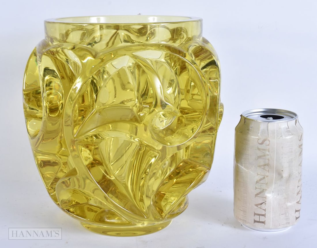 A LOVELY LIMITED EDITION FRENCH LALIQUE 'TOURBILLONS' GLASS VASE No 415 of 999. 21 cm x 15 cm.: A LOVELY LIMITED EDITION FRENCH LALIQUE 'TOURBILLONS' GLASS VASE No 415 of 999. 21 cm x 15 cm.