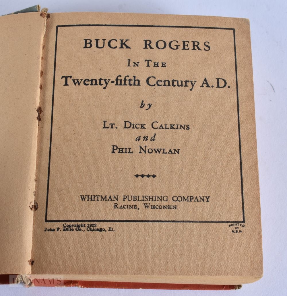 A VINTAGE BUCK ROGERS BOOK. 12 cm x 9 cm. (1 of 5)
