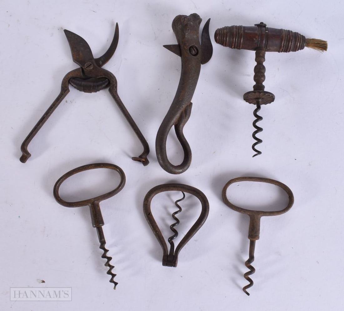 ASSORTED ANTIQUE CORKSCREWS. (qty) (1 of 4)