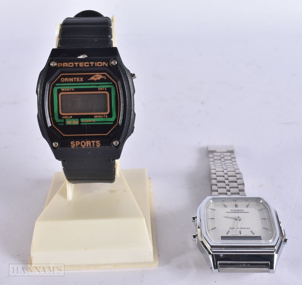 A CASIO ILLUMINATOR WATCH and another. (2) (1 of 6)