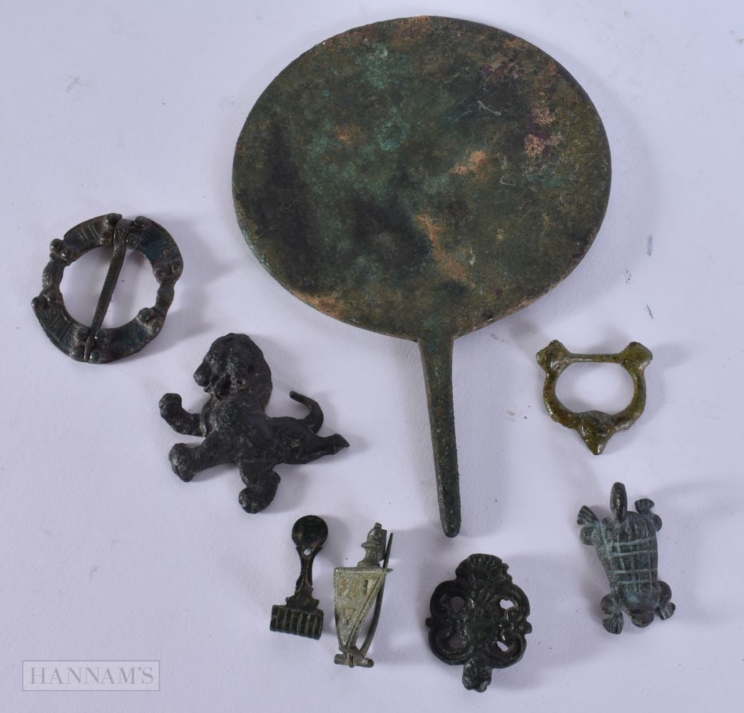 ASSORTED ARCHAEOLOGICAL BRONZE METAL FINDS. Largest 15 cm wide. (qty) (1 of 5)