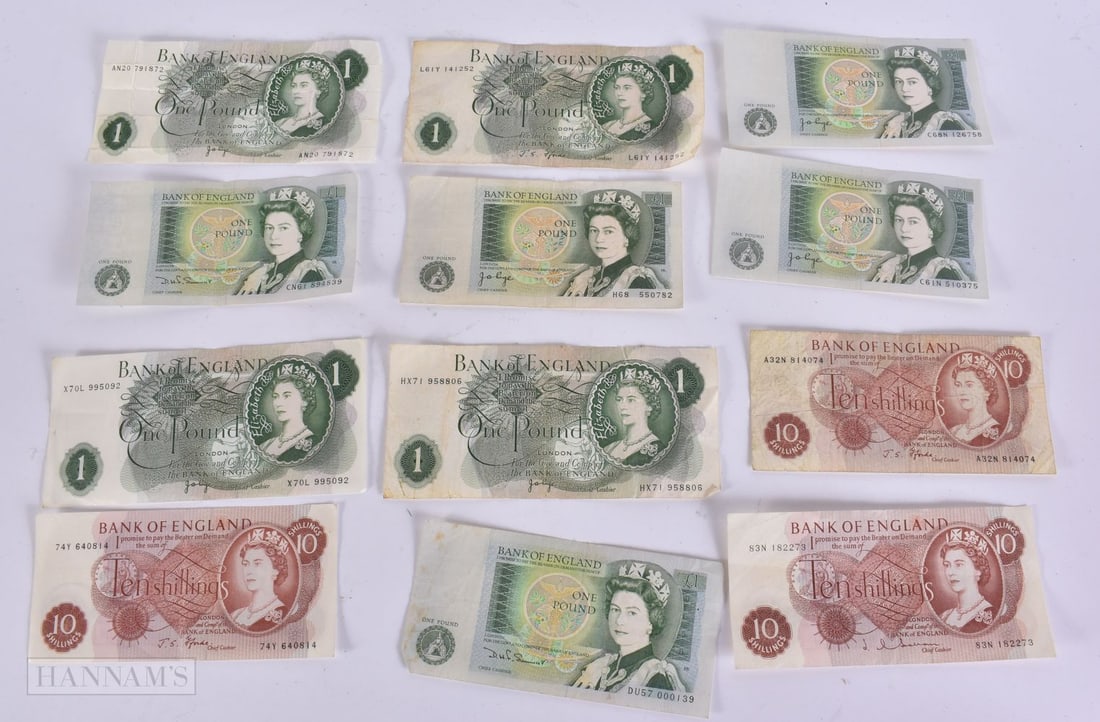 ASSORTED BRITISH CURRENCY BANK NOTES. (qty) (1 of 5)