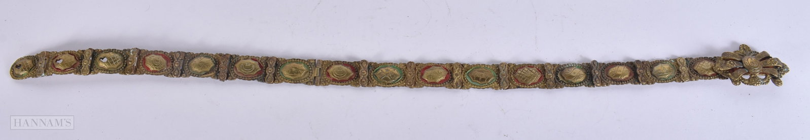 AN ANTIQUE EASTERN OTTOMAN BELT. 85 cm long. (1 of 7)