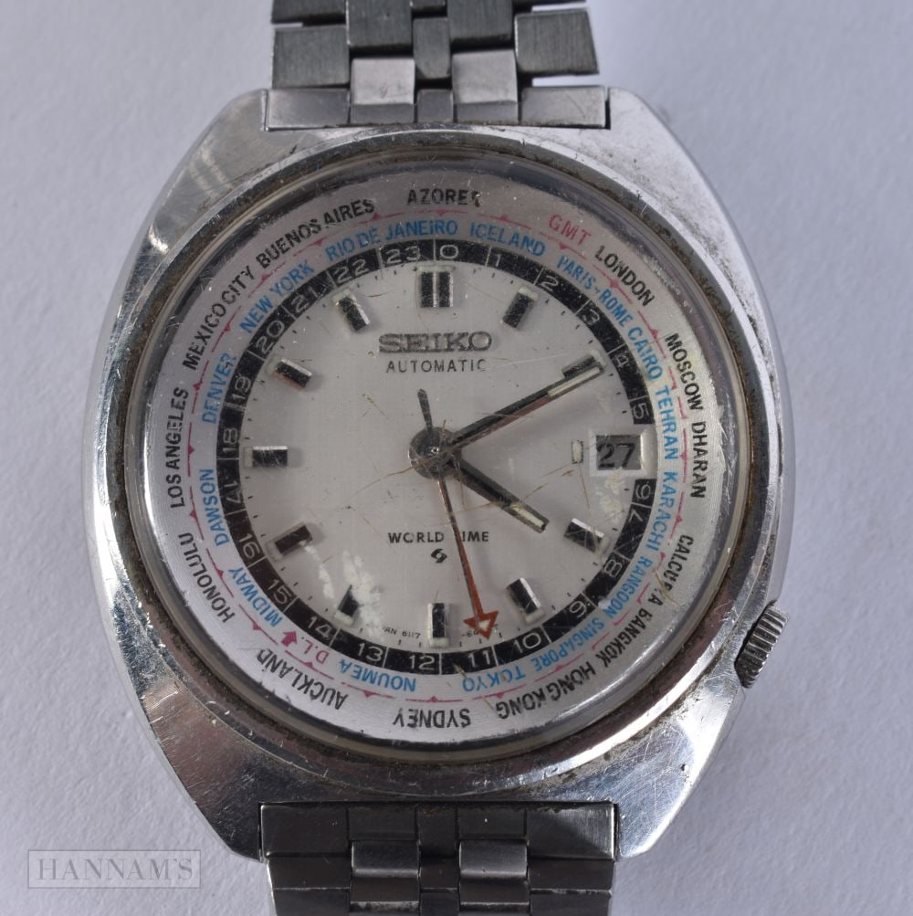 A VINTAGE SEIKO TOP TIME WRISTWATCH. Running. 4 cm wide.: A VINTAGE SEIKO TOP TIME WRISTWATCH. Running. 4 cm wide.