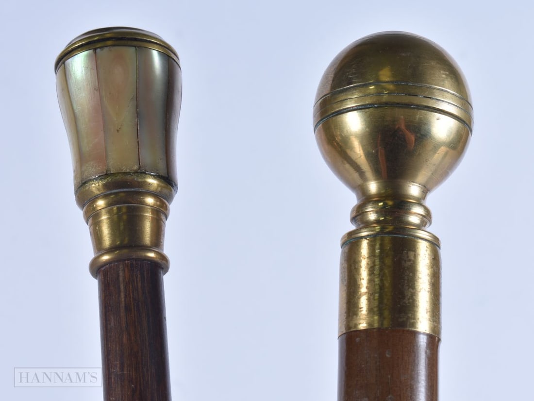 TWO NOVELTY WALKING CANES. 90 cm long. (2) (1 of 3)