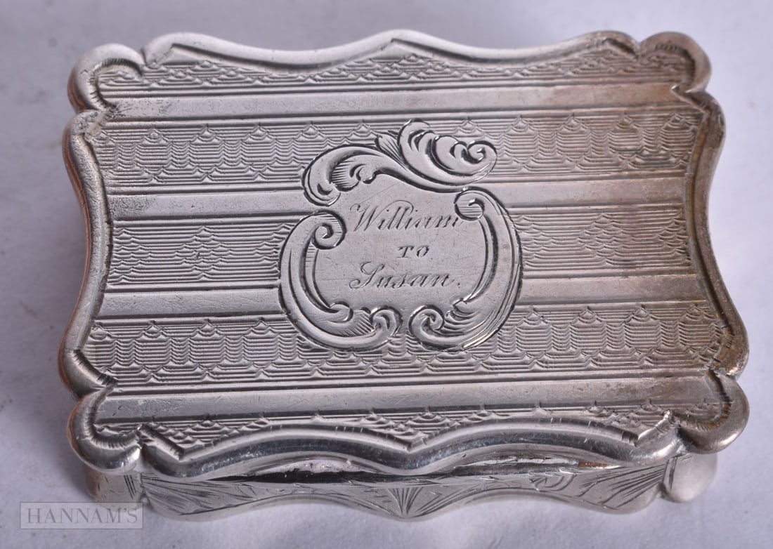A VICTORIAN SILVER VINAIGRETTE. Birmingham 1855. 24.4 grams. 4 cm x 2.75 cm. (1 of 5)