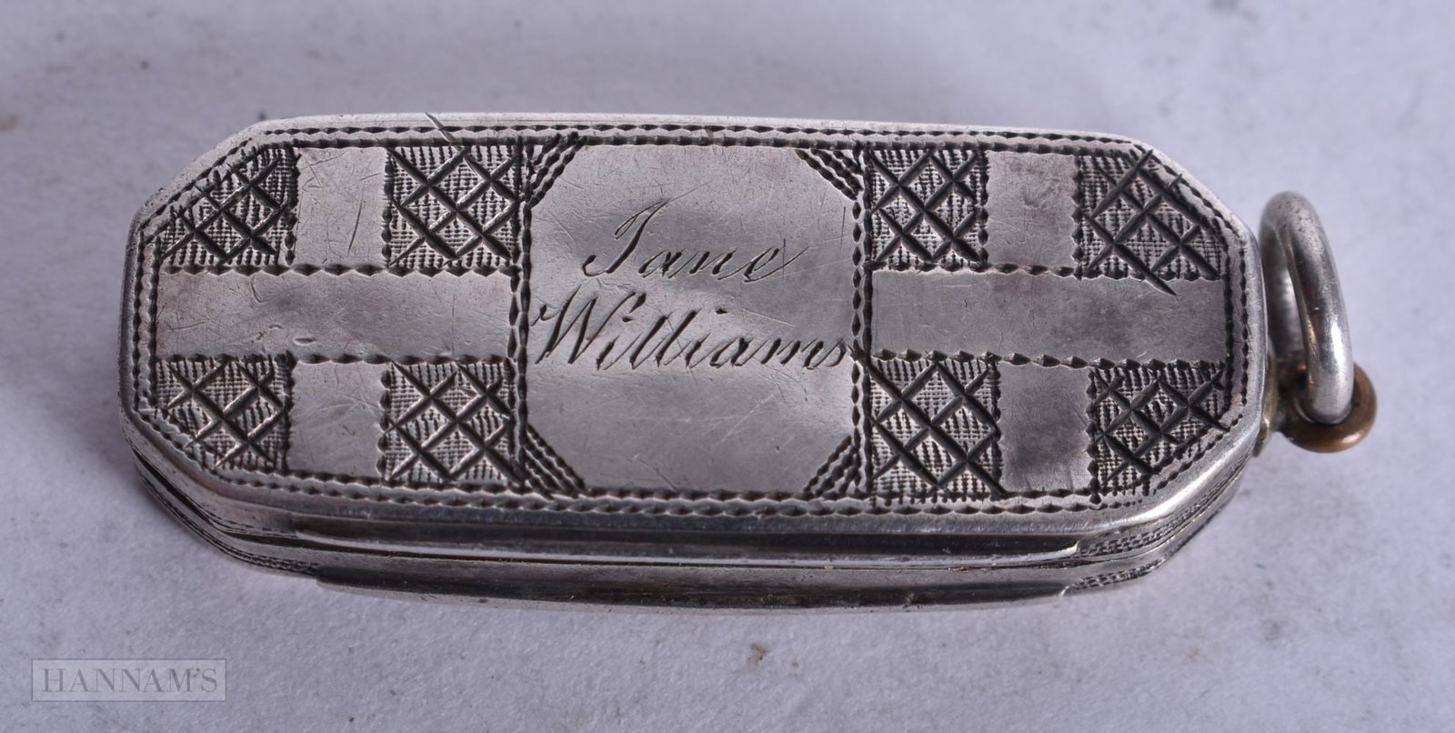 A GEORGE III SILVER VINAIGRETTE. Birmingham 1806. 6.3 grams. 3 cm x 1.25 cm. (1 of 4)