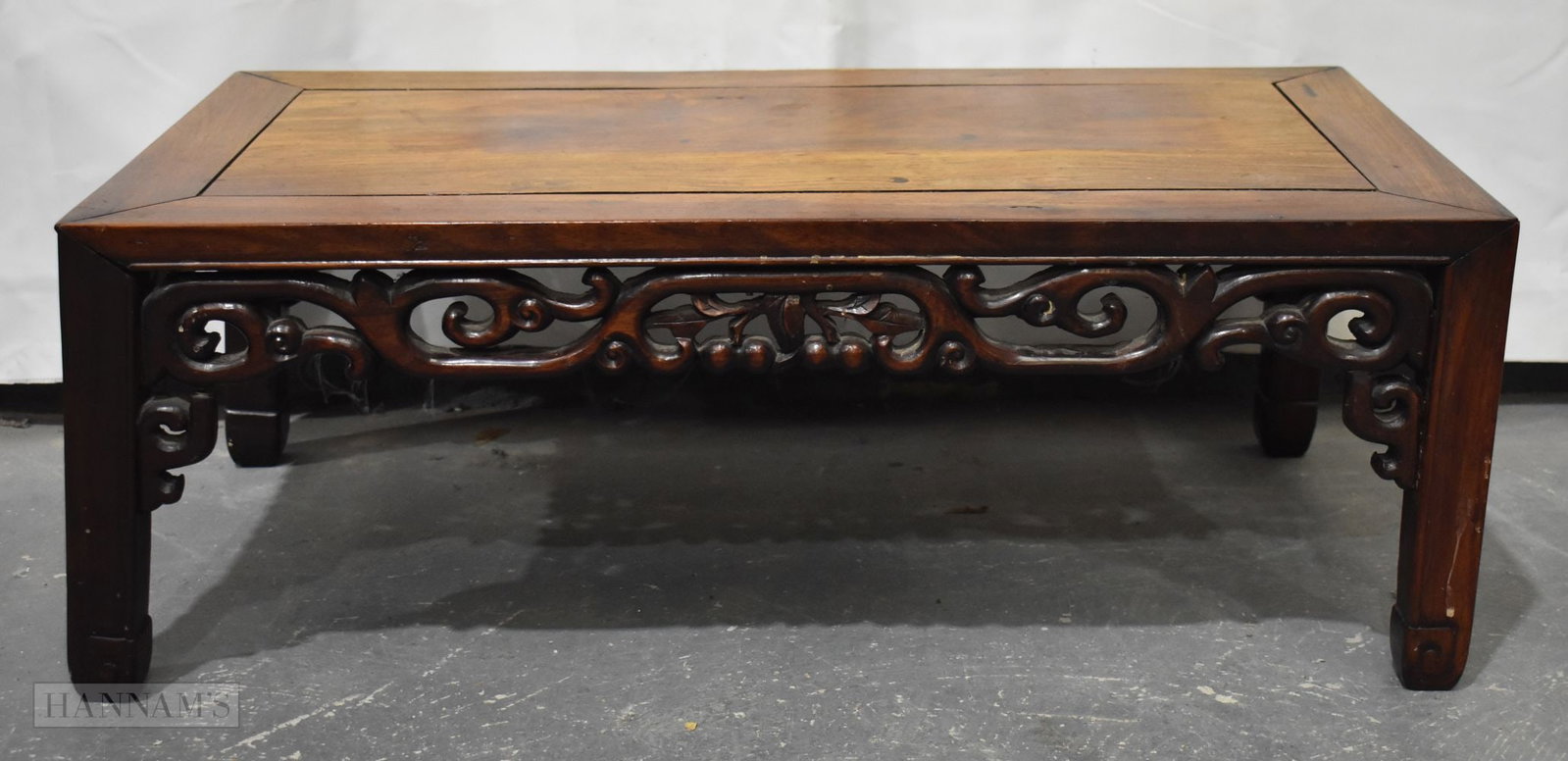 A 19TH CENTURY CHINESE HUANGHUALI WOOD LOW TABLE Qing. 76 cm x 41 cm x 27 cm. (1 of 6)