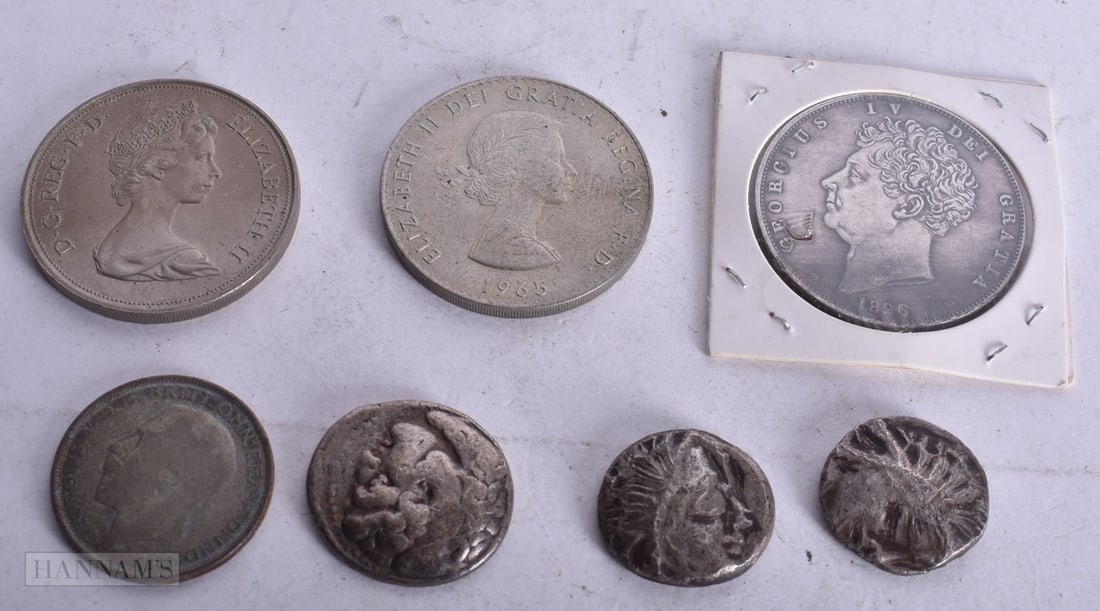 A MIXED COLLECTORS COLLECTION OF COINS including British commemorative and ancient Greek coins etc. (1 of 2)