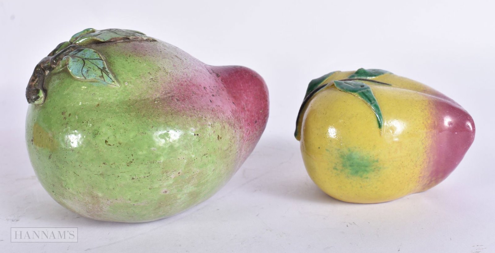 TWO CHINESE PORCELAIN FRUITS. 12 cm x 10.5 cm. (2) (1 of 5)