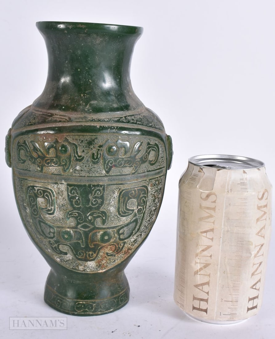 A CHINESE JADE TYPE VASE. 20 cm high.: A CHINESE JADE TYPE VASE. 20 cm high.