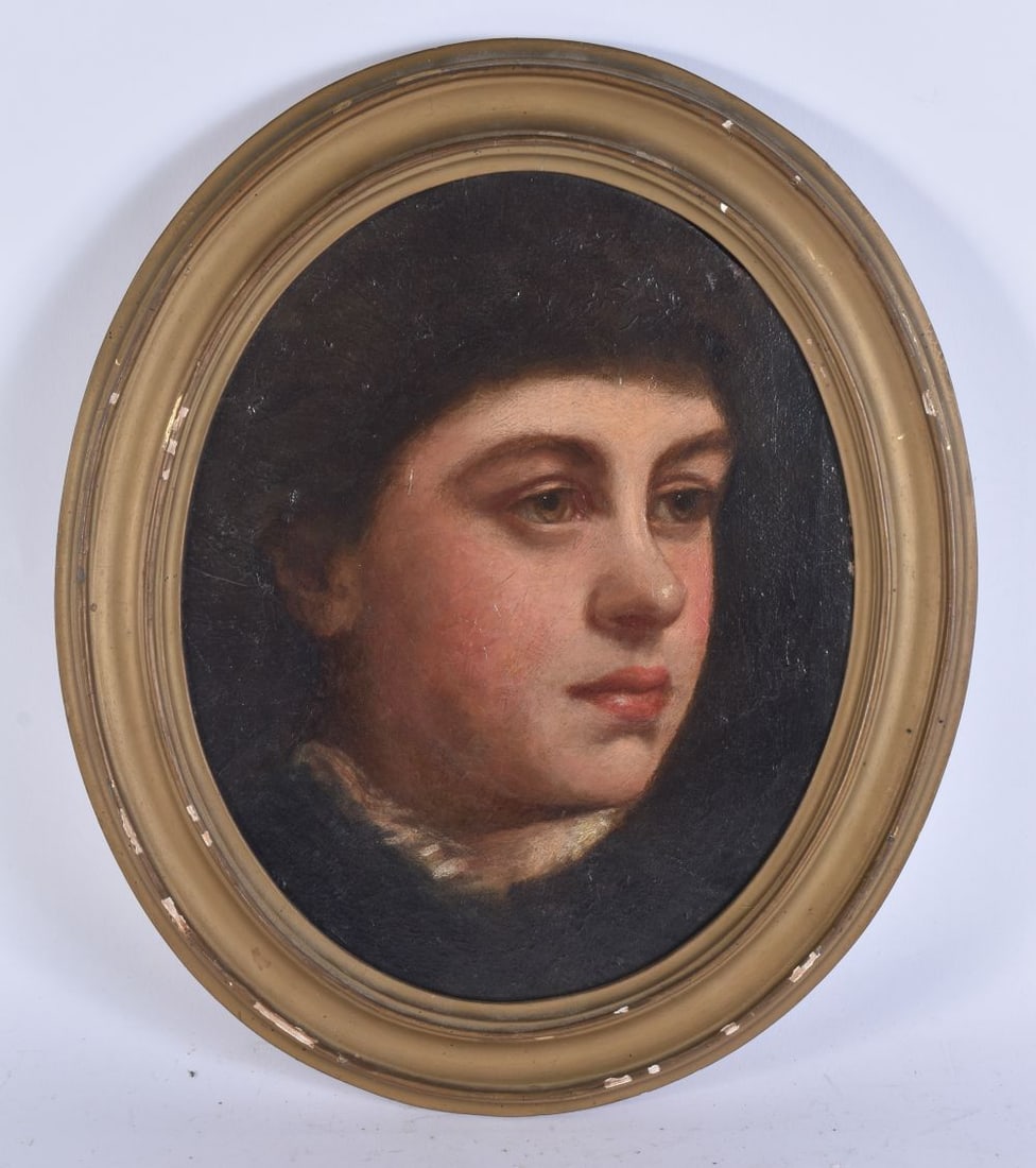 Scottish School (19th Century) Oil on board, Lena Wigglesworth. 32 cm x 26cm, image 24 cm x 20cm. (1 of 7)