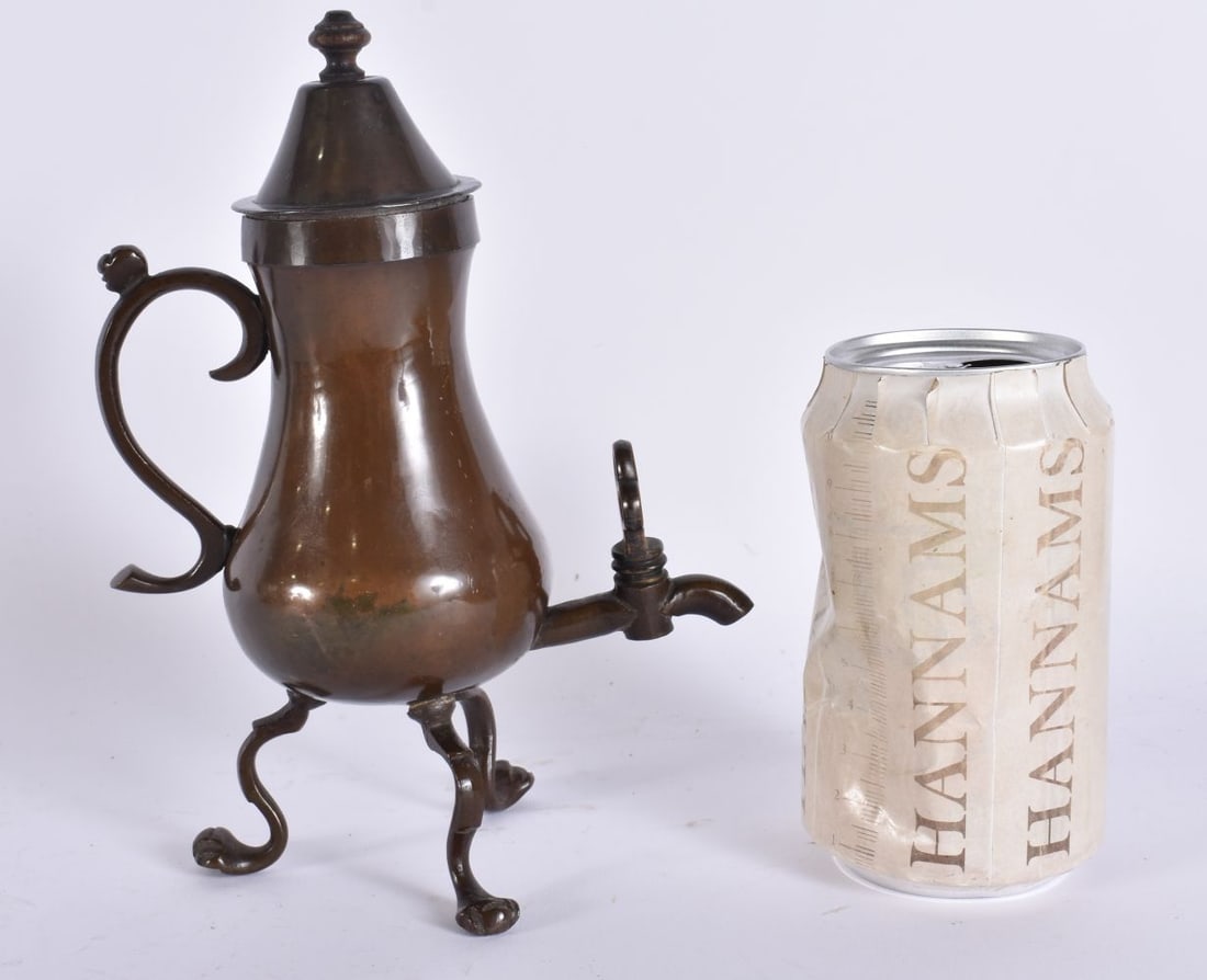 A RARE GEORGE III MINIATURE SAMOVAR. 20cm high. (1 of 6)