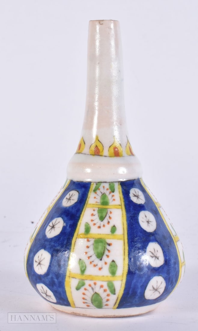 A TURKISH KUTAHYA ROSE WATER SPRINKLER. 13 cm high. (1 of 4)