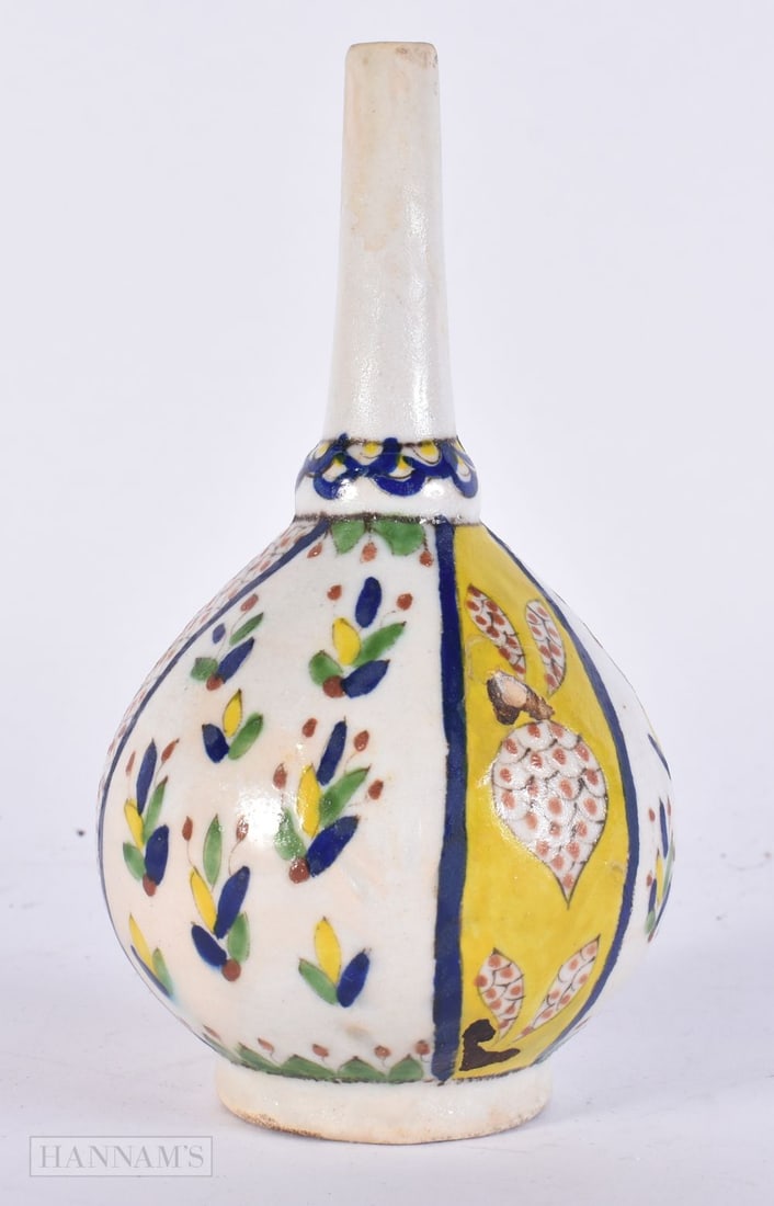 A TURKISH KUTAHYA ROSE WATER SPRINKLER. 16 cm high. (1 of 4)