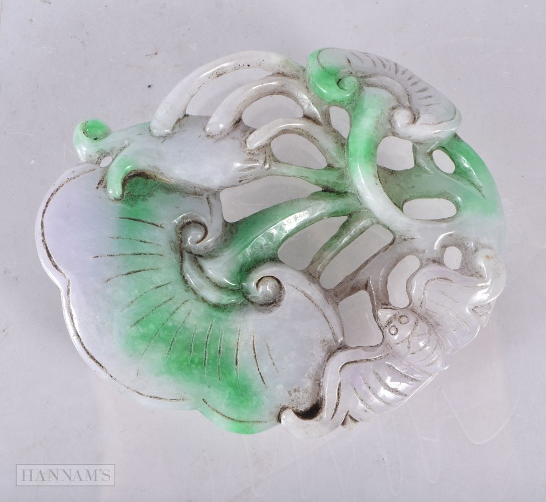 A CHINESE PLAQUE. 10 cm x 8 cm. (1 of 2)