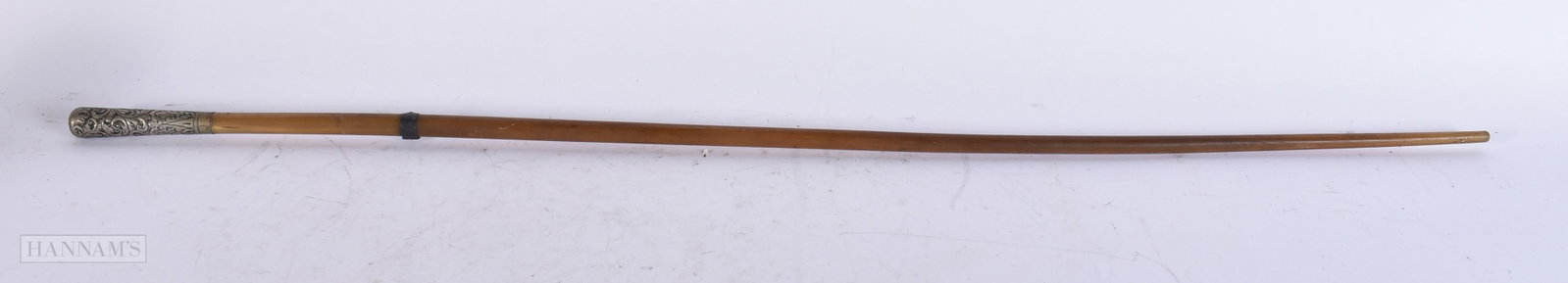 A 19TH CENTURY ANGLO INDIAN CARVED RHINOCEROS HORN CANE. 131 grams. 82 cm long. (1 of 5)