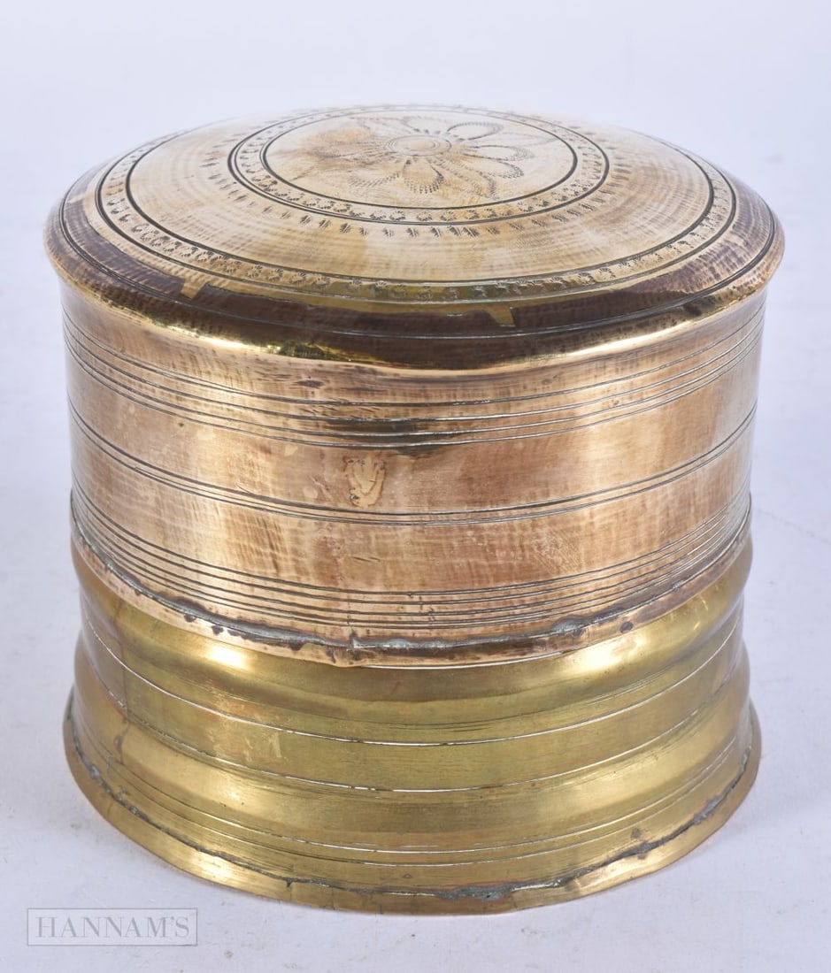 AN INDIAN SPICE BOX. 12 cm x 14 cm. (1 of 4)