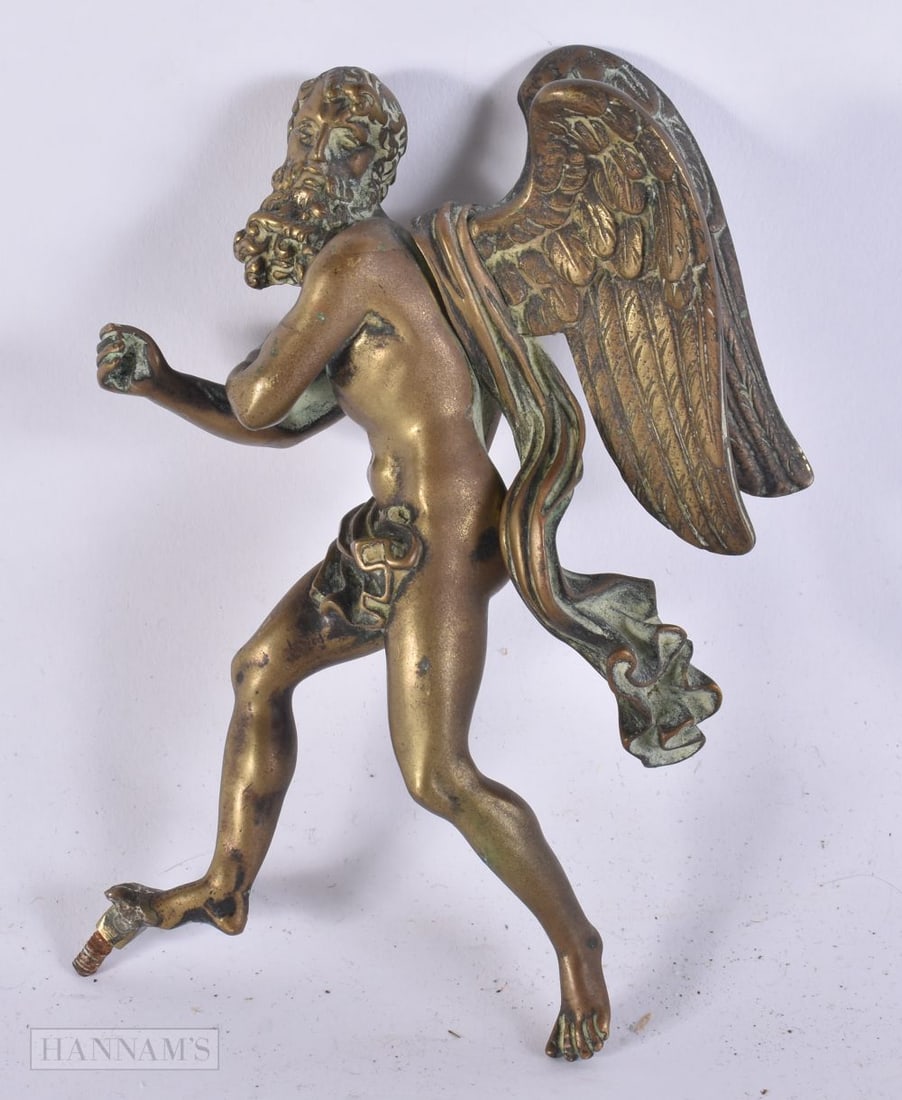 A 19TH CENTURY GRAND TOUR BRONZE FIGURE OF CHRONOS. 16 cm x 10 cm.: A 19TH CENTURY GRAND TOUR BRONZE FIGURE OF CHRONOS. 16 cm x 10 cm.
