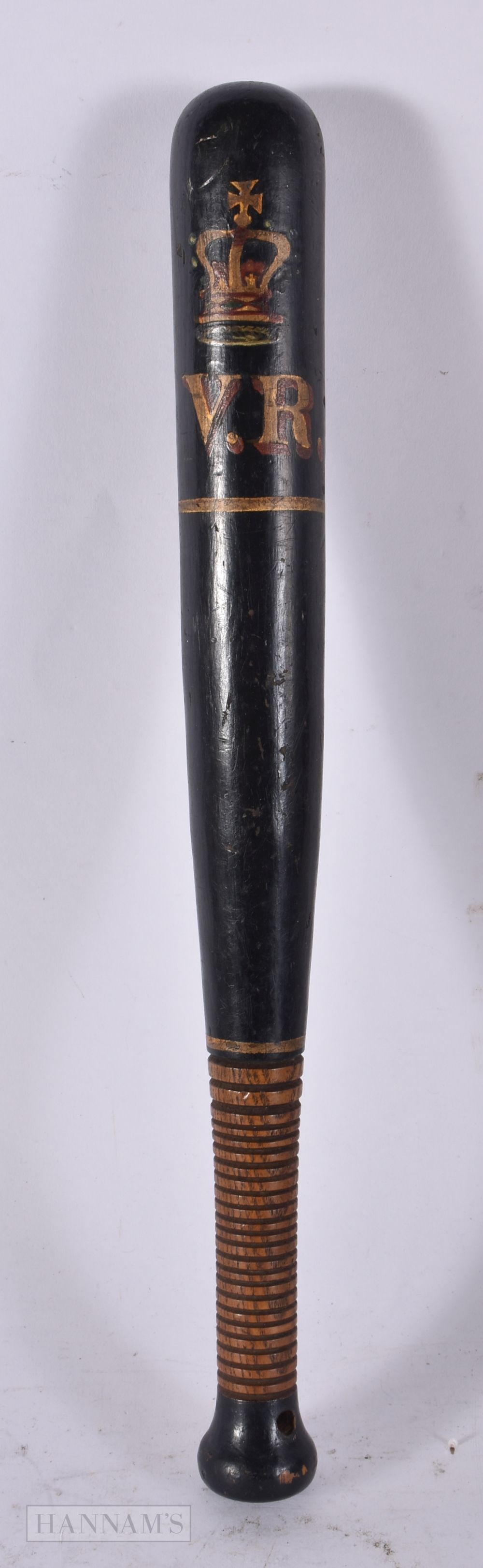Antique Victorian Police Truncheon Hand Painted. 35 cm long. (1 of 4)