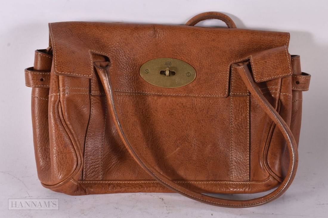 Designer Bags Mulberry Brown Leather Handbag. 32 cm x 22 cm. (1 of 4)
