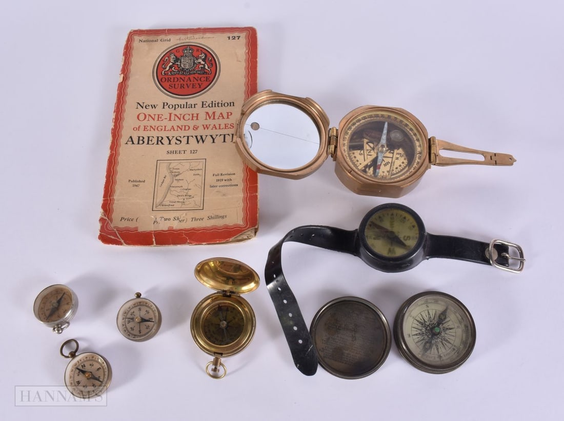 1947 Post War Map and Compass Collection. (qty) (1 of 5)