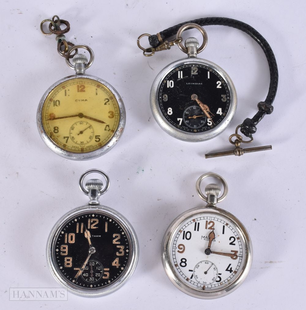 Military Issued Pocket Watches Hand-Wind SPARES/REPAIRS x 4 (1 of 4)