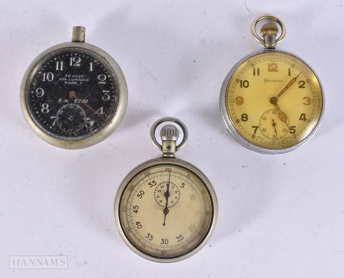 Military Issued Pocket/Stop Watches Hand-Wind SPARES/REPAIRS x 3 (1 of 2)