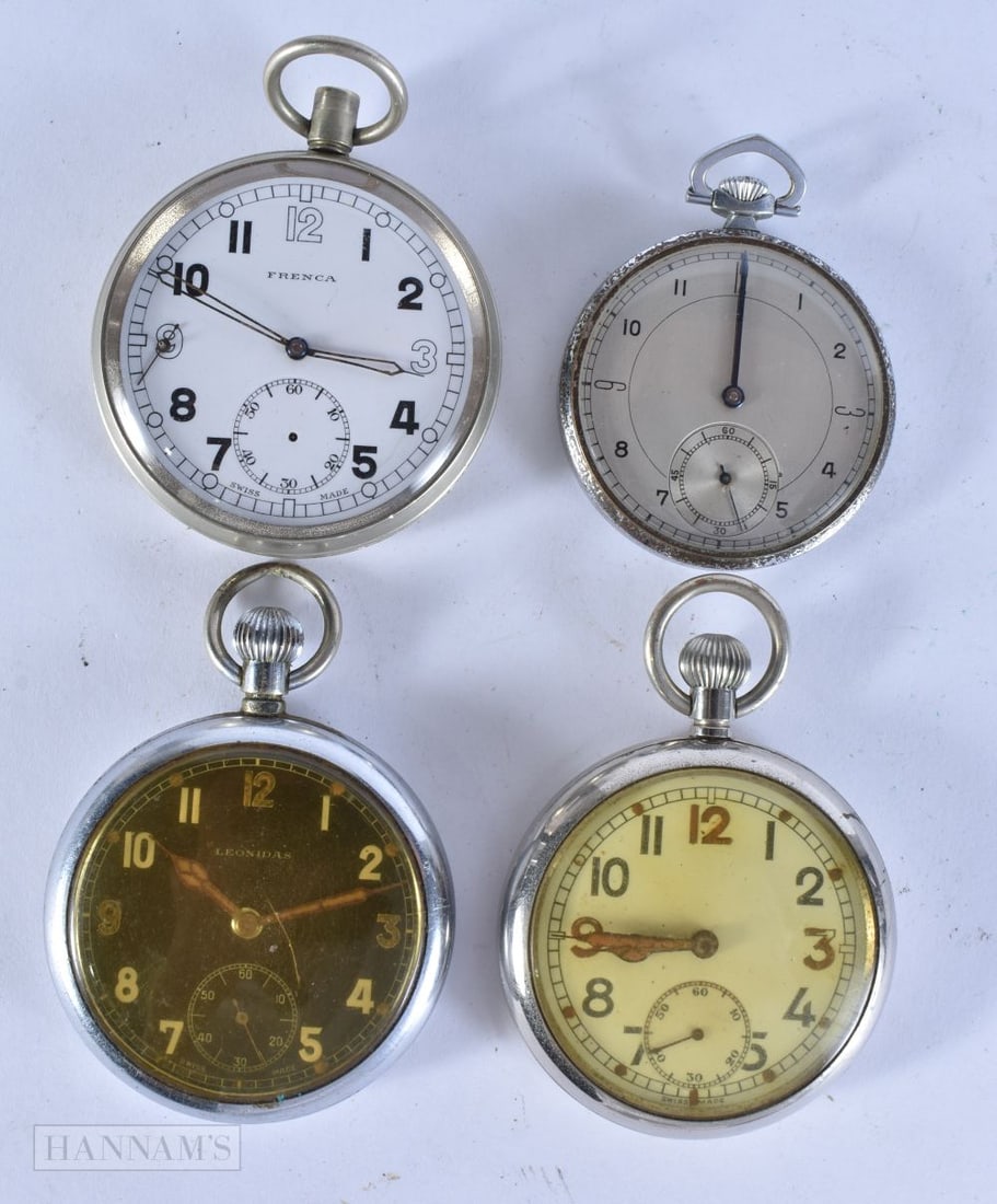 Military Issued Pocket Watches Hand-Wind SPARES/REPAIRS x 4 (1 of 3)